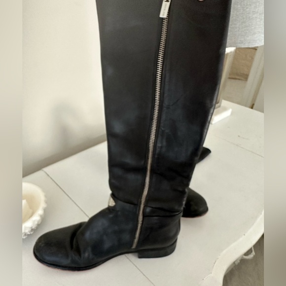 Michael Kors Black Leather Riding Boot - Picture 2 of 6